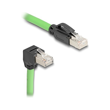 Mrežni kabel DELOCK RJ45 Cat.6A S/FTP 5m (kutni konektor, PUR oklop, industrijski)