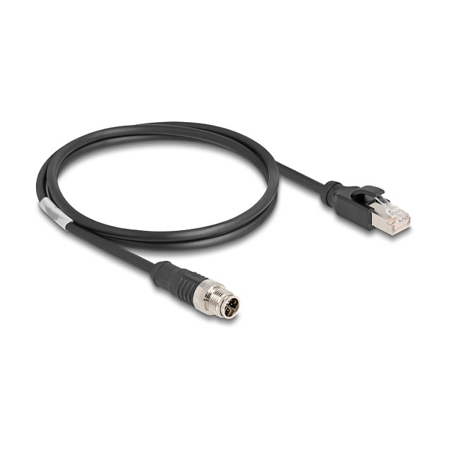 Mrežni kabel DELOCK M12 X-kodirani na RJ45 1 m (Cat.6A, S/FTP, PVC)-0