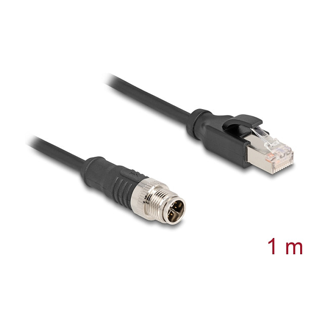 Mrežni kabel DELOCK M12 X-kodirani na RJ45 1 m (Cat.6A, S/FTP, PVC)-2