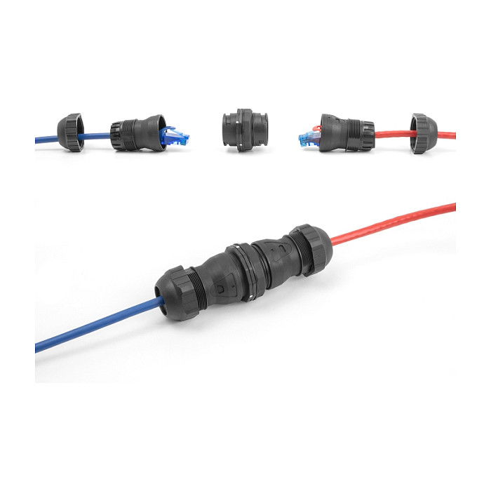 Spojnica za mrežni kabel DELOCK RJ45 na RJ45 (Cat.6A, IP68 vodootporna)-1