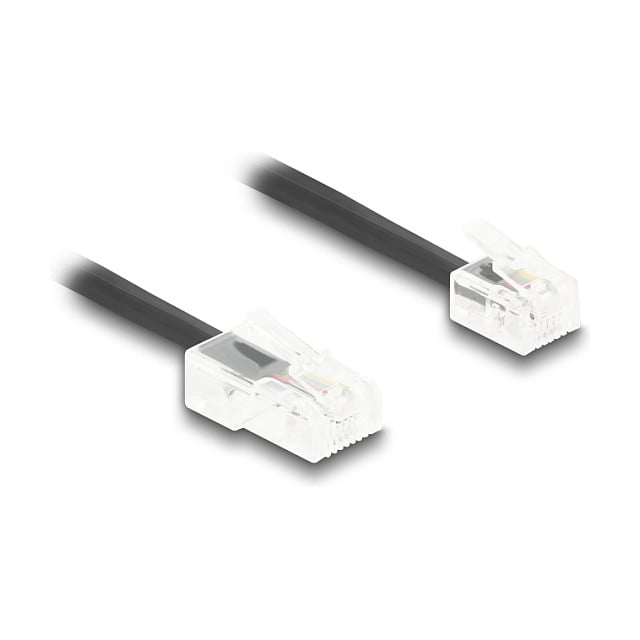 Telefonski spiralni kabel DELOCK RJ11 na RJ45, 5 m, crni
