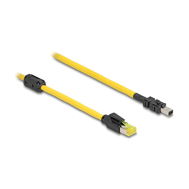 Mrežni kabel DELOCK Mini I/O 8-pin D-Form Tip 2 na RJ45 (Cat.6, 2 m, žuti)-1