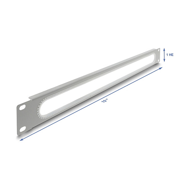 Panel za kabele DELOCK 19" 1U s zaštitom rubova (67276), sivi-1