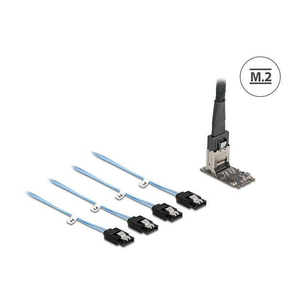 M.2 kontroler DELOCK 64260 (Key B+M na 4 x SATA, JMB585, M.2 2242)