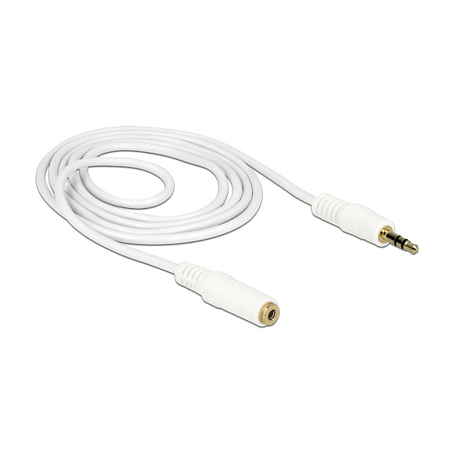 Audio produžni kabel DELOCK 3.5mm (3-pin) M/Ž, 1m, bijeli-1
