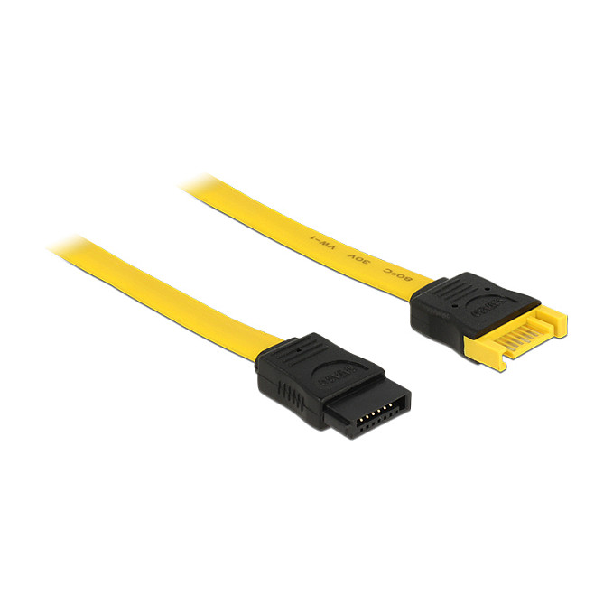 SATA produžni kabel DELOCK 6 Gb/s 70 cm žuti