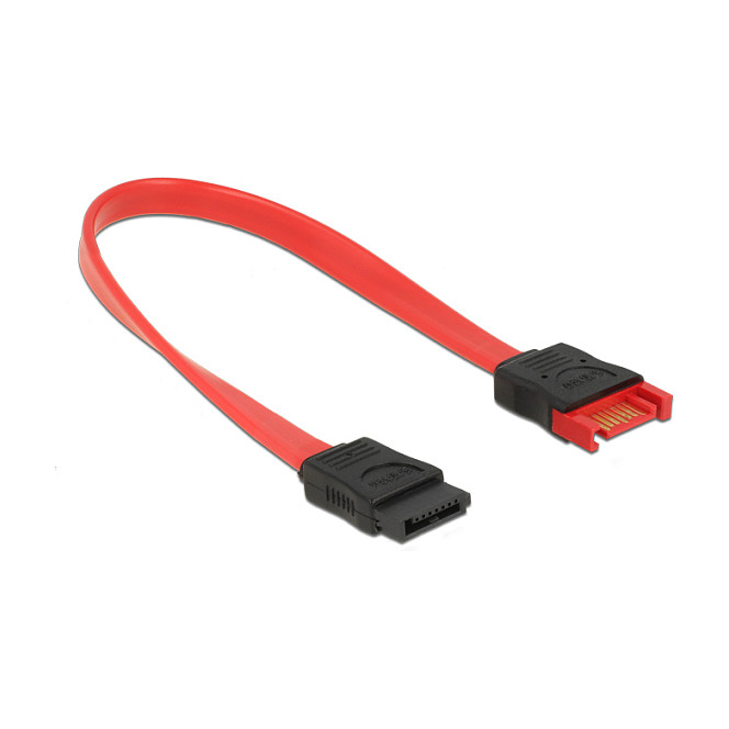 SATA produžni kabel DELOCK 6 Gb/s (20 cm, crveni)