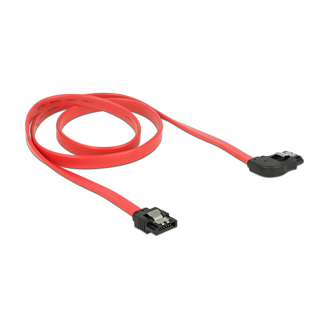 SATA kabel DELOCK 83970 (70 cm, 6 Gb/s, ravni na kutni konektor, crveni)-1