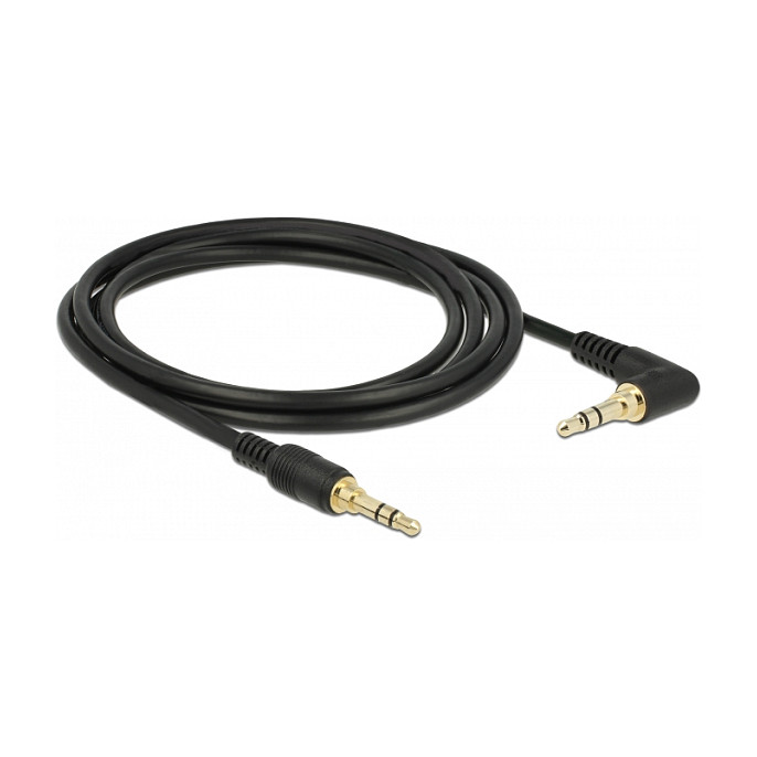 Audio kabel DELOCK 3.5mm stereo jack, 3-pinski muški na muški pod kutom 90°, 2m-0