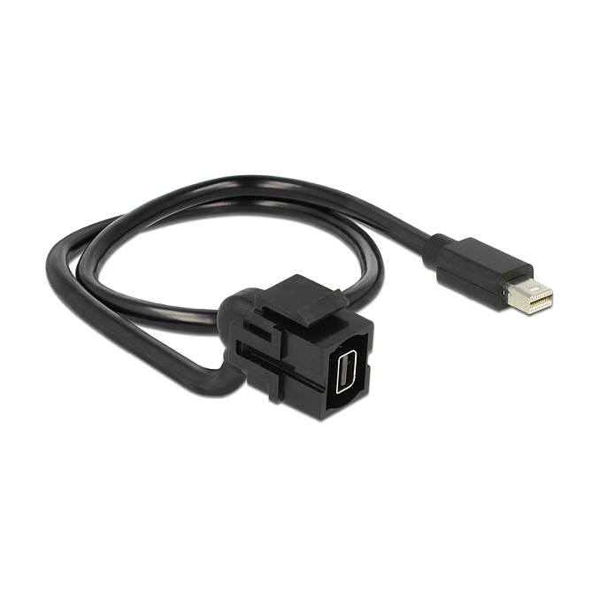 Keystone modul DELOCK mini DisplayPort ženski na muški (4K @ 60 Hz, 25 cm kabel)-0