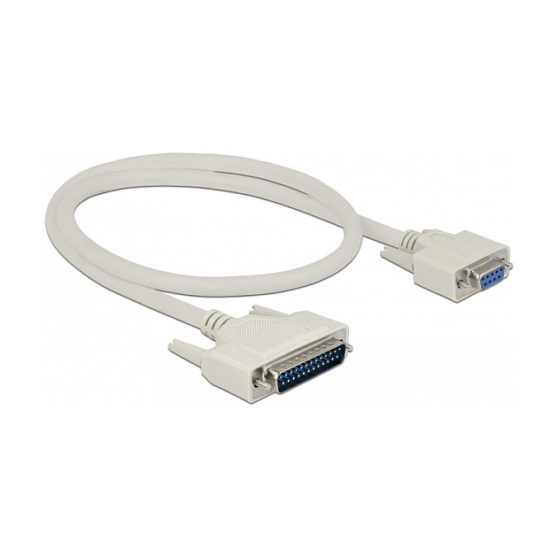 Serijski kabel DELOCK 86909 (D-Sub 25-pinski muški na D-Sub 9-pinski ženski, Null Modem, 0.5 m)