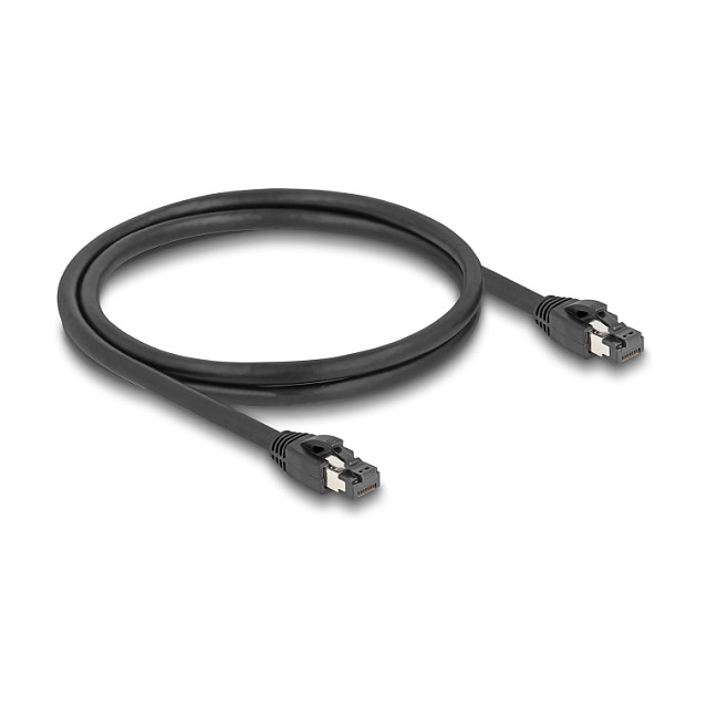 Mrežni kabel DELOCK Cat.8.1 S/FTP (1 m, 40 Gbps, LSZH) crni