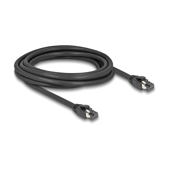 Mrežni kabel DELOCK Cat.8.1 S/FTP (3m, 40 Gbps, RJ45) crni