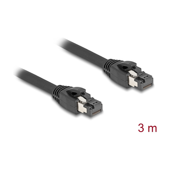 Mrežni kabel DELOCK Cat.8.1 S/FTP (3m, 40 Gbps, RJ45) crni-1