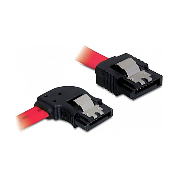 SATA kabel DELOCK 82603 (50 cm, 3 Gb/s, ravni na lijevi konektor) crveni