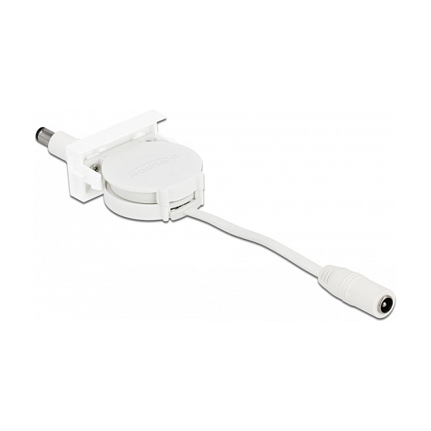 Modul s kabelom na izvlačenje DELOCK Easy 45 DC 5.5 x 2.1 mm (50 cm, bijeli)-0