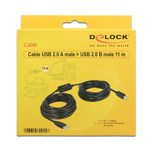 USB kabel DELOCK 2.0 A-B 11 m (aktivni repeater)-1