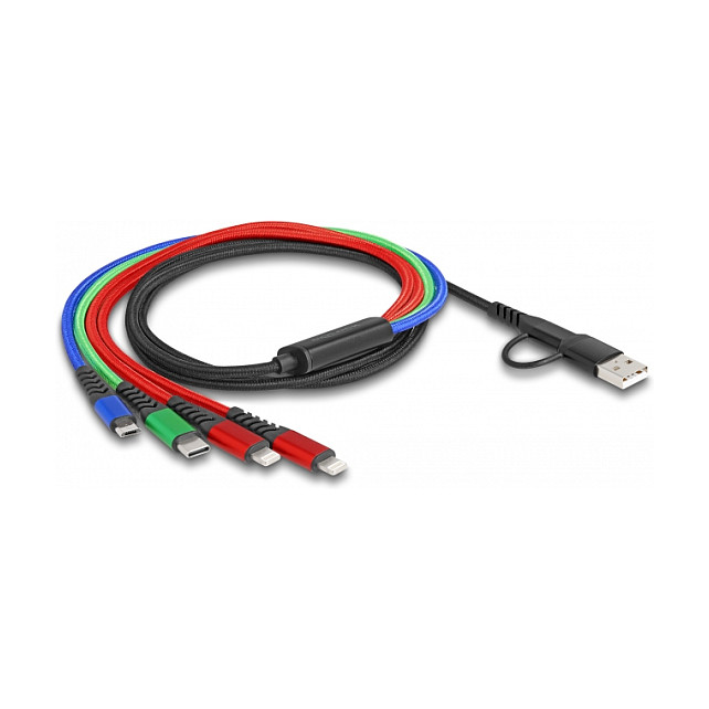 USB kabel 4-u-1 DELOCK (USB-A/USB-C na Lightning/Micro USB/USB-C, 1.2 m)-0