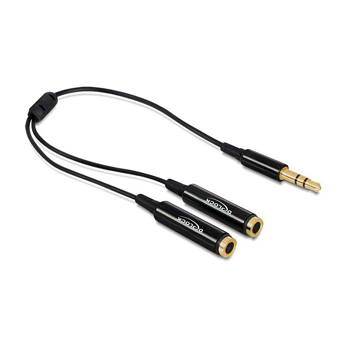 Audio splitter kabel DELOCK 65356 (3.5mm muški na 2x 3.5mm ženski, 25 cm)