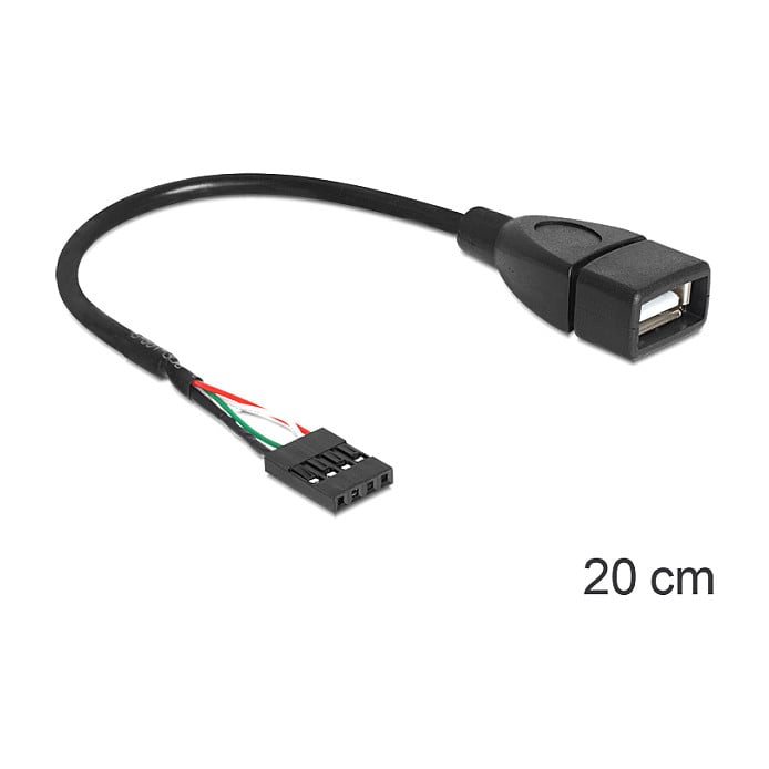 USB Kabel DELOCK 83291 (Pin Header > USB-A 2.0, 20 cm)
