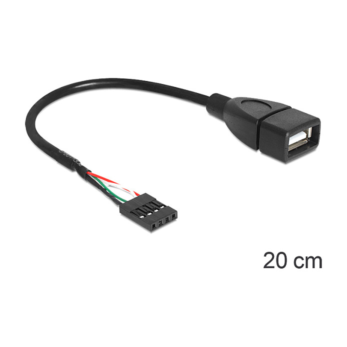 USB Kabel DELOCK 83291 (Pin Header > USB-A 2.0, 20 cm)-0