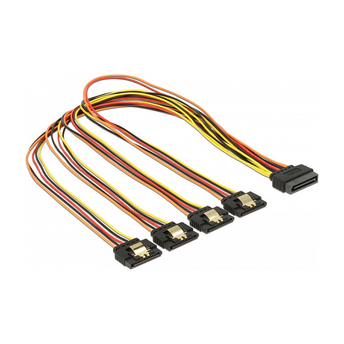 Kabel DELOCK 60158 SATA 15-pinski strujni razdjelnik (1x muški na 4x ženski, 50 cm)