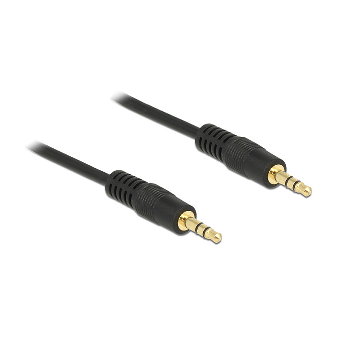 Audio kabel DELOCK 3.5mm stereo jack 3-pin (muški > muški), 2m, crni-0