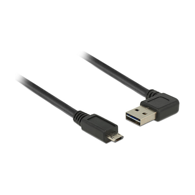USB kabel DELOCK EASY-USB 2.0 A na Micro-B 0.5m (kutni, dvostrani priključak)