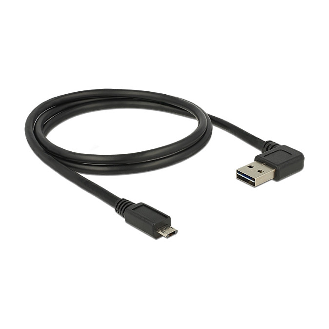 USB kabel DELOCK EASY-USB 2.0 A (kutni) na Micro-B M/M 1m