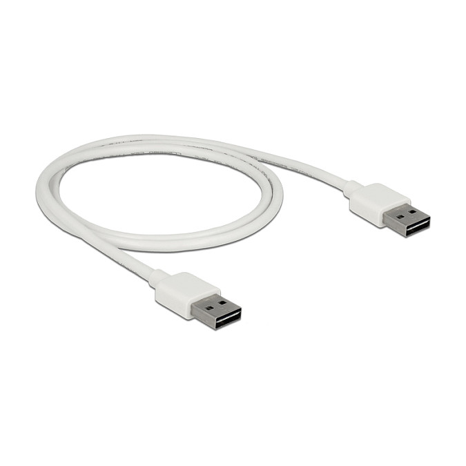 USB kabel DELOCK EASY-USB 2.0 A na A (dvosmjerni konektor, 1m, bijeli)-0