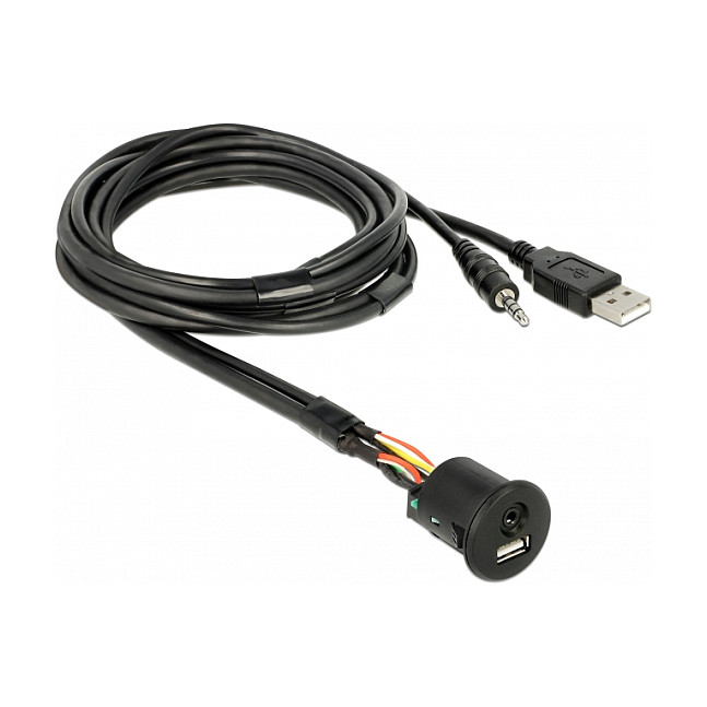 Kabel za ugradnju DELOCK 85718 (USB-A + 3.5mm 4-pin audio, 1.5m)