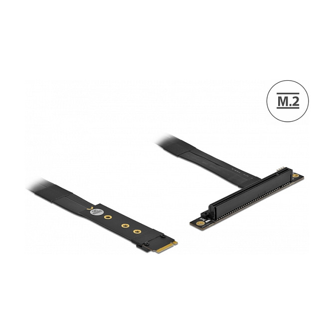 Adapter DELOCK M.2 Key M na PCIe x16 Riser kartica (kutni, 20 cm kabel, NVMe)-1