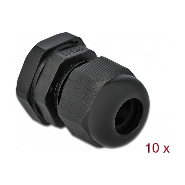 Uvodnica za kabel DELOCK PG11 (10 komada, IP68, crna)