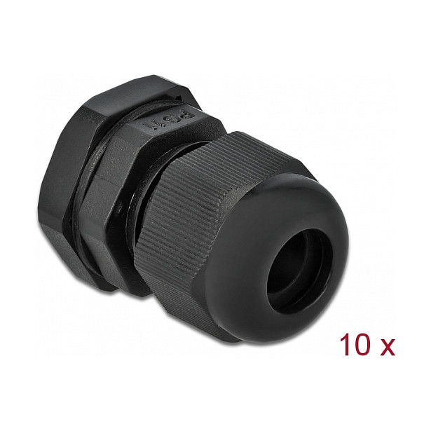 Uvodnica za kabel DELOCK PG11 (10 komada, IP68, crna)-0