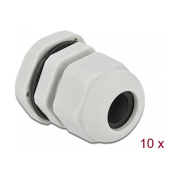 Uvodnica za kabel DELOCK PG13.5 (IP68, 10 komada) siva
