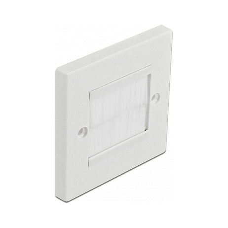 Pokrovna ploča za kabele DELOCK 66495 (86 x 86 mm, s bijelim četkicama)-0