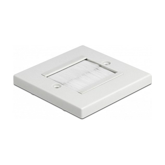 Pokrovna ploča za kabele DELOCK 66495 (86 x 86 mm, s bijelim četkicama)-1