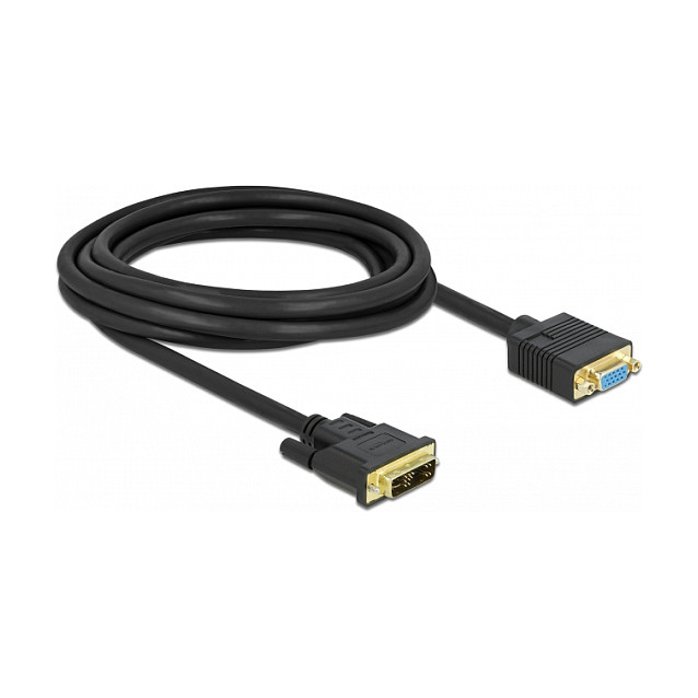 DVI na VGA kabel DELOCK 86754 DVI-A 12+5 (M) na VGA (Ž), 3m