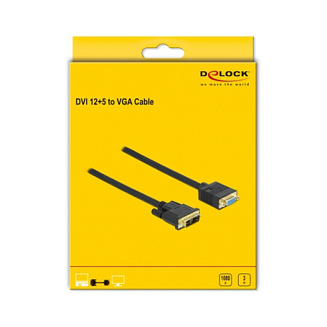 DVI na VGA kabel DELOCK 86754 DVI-A 12+5 (M) na VGA (Ž), 3m-2