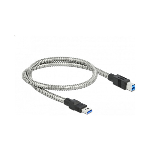 USB kabel DELOCK USB-A na USB-B 5 Gbps (0.5m, metalno kućište, pozlaćeni konektori)