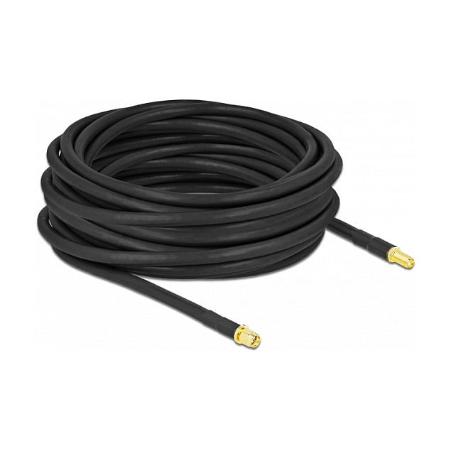 Antenski kabel DELOCK SMA muški na SMA ženski (10 m, LMR/CFD300, niski gubici)-0