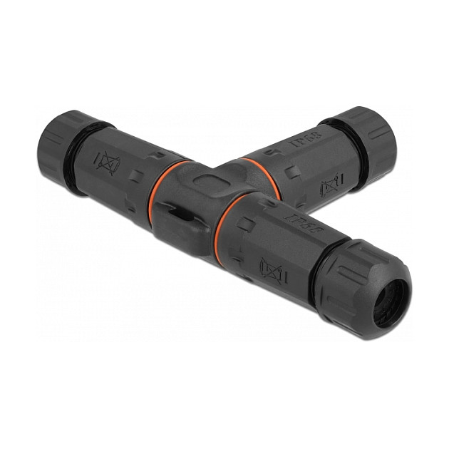Spojnica za kabel DELOCK 86918 T-oblik (4-pin, IP68, za vanjsku upotrebu)