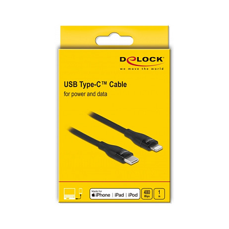 USB-C na Lightning kabel DELOCK 86637 (1m, MFi certificiran, crni)-2