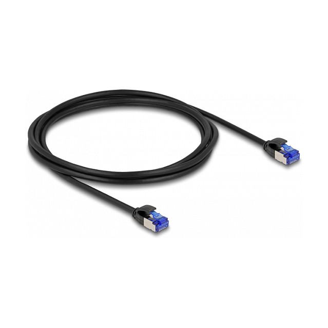 Mrežni kabel DELOCK Cat.6A S/FTP Slim (2 m, crni)-0