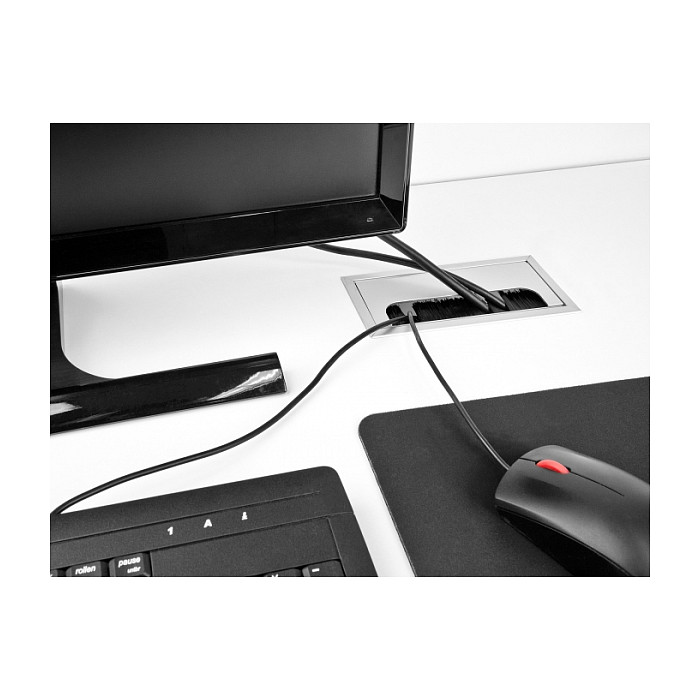 Uvodnica za kabel DELOCK 66862 (280 x 80 mm, s četkom, srebrna)-2
