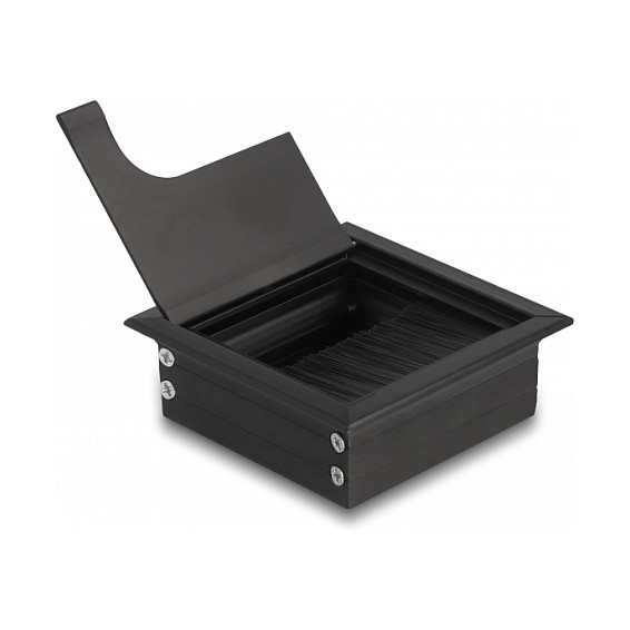 Uvodnica za kabele DELOCK 66855 (80 x 80 mm, s četkom, crna)-1