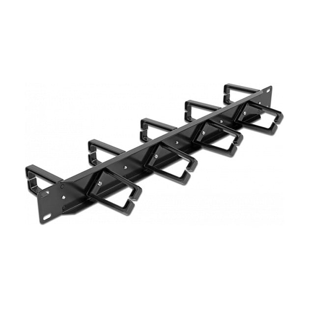 Panel za kablove DELOCK 19" 1U s 9 nosača (5 vertikalnih, 4 pod 45°)-1