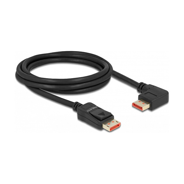 DisplayPort kabel DELOCK 87046 (8K 60Hz, DP 1.4, 90° kutni konektor, 2 m)-1