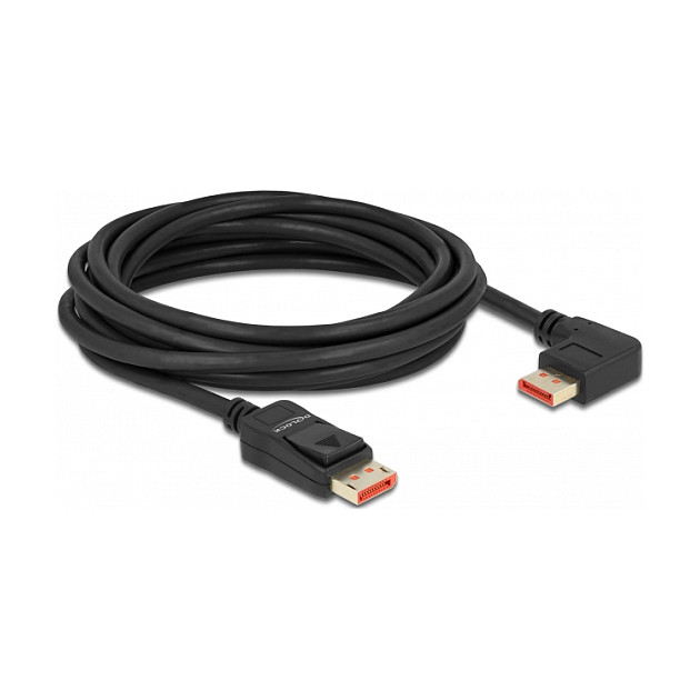 DisplayPort kabel DELOCK 1.4 (ravni na 90° lijevo kutni) 8K 60Hz, DP8K, 5m-1