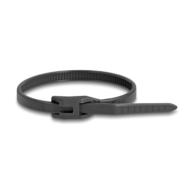 Set vezica za kabele DELOCK s ravnom glavom 150 x 3.6 mm (100 kom, crne)-2